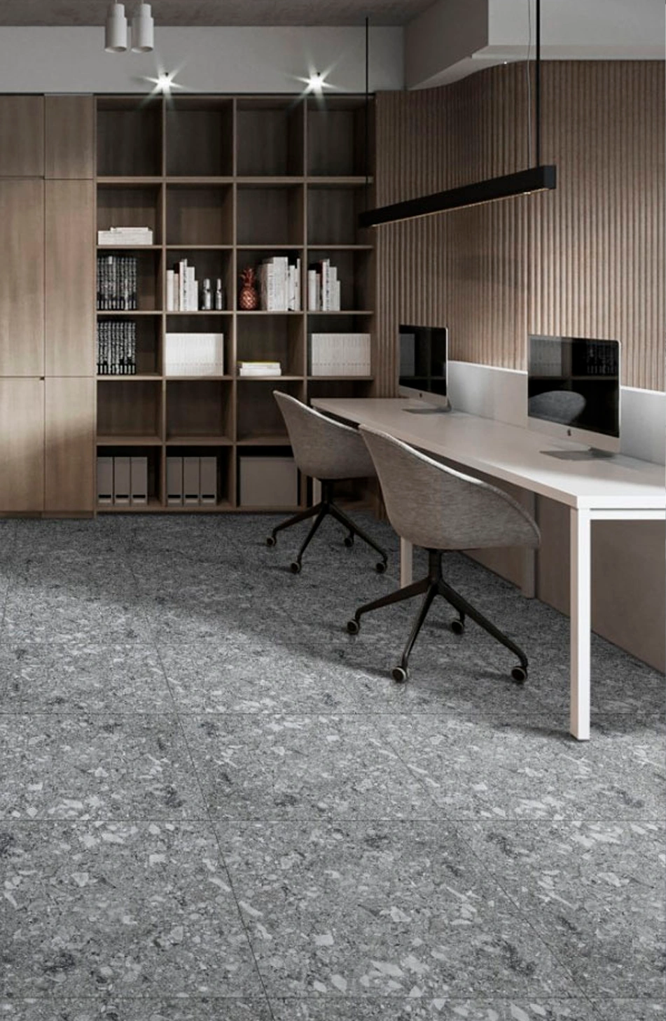 Matētas flīzes TERRAZZO CEPPO GREY SATIN, 60x60 cm, TS